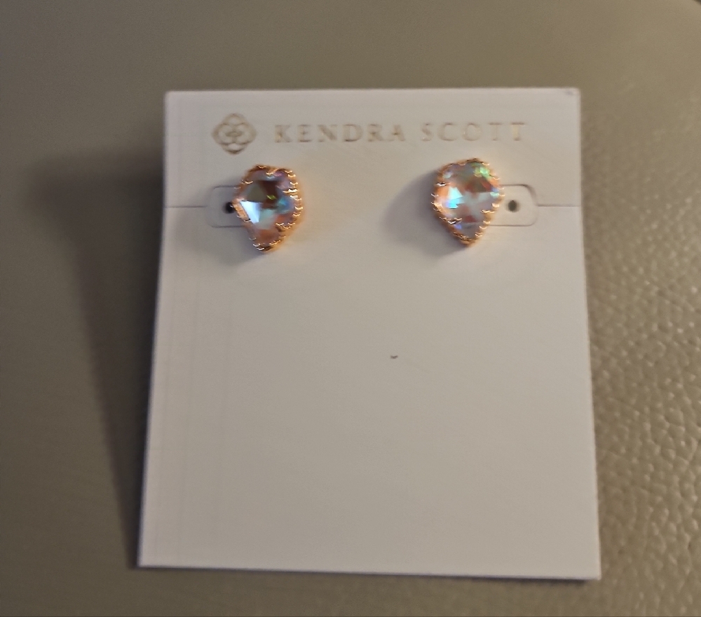 Kendra Scott Gold Stud Earrings with Sparkling Stones